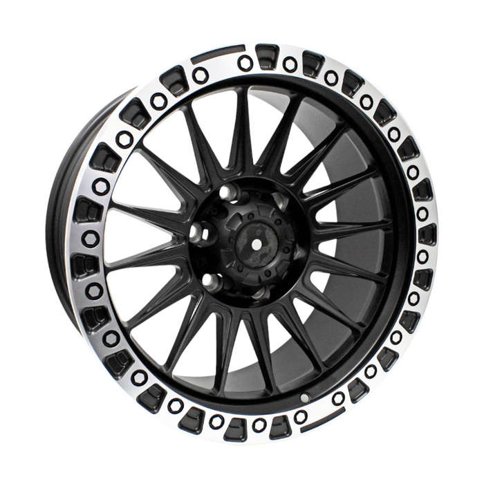 18" TR A007 6/139 Gloss Black Machine Lip Alloy Wheels