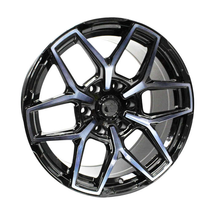 18" TR S1018 6/139 Black Machine Face Alloy Wheels