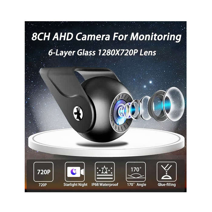 Smart AI Blind Spot Detection Camera System  10.1" HD Monitor with BSD, Human Detection &amp; ...