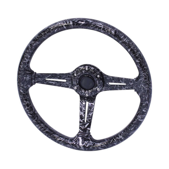 NR Racing Drift Design Metallic Hydrodip Design Sport Steering Wheel - 345mm