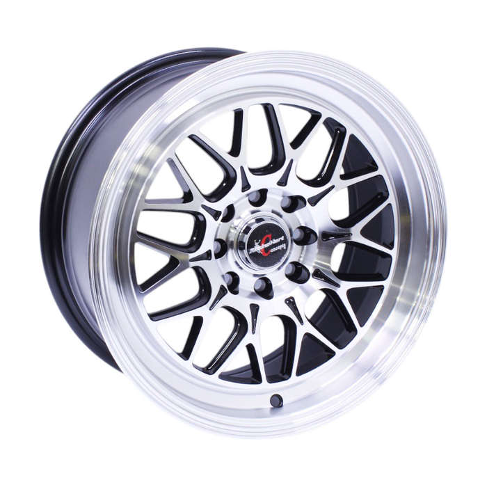 15" Racing Hart Rizley 4/100 &amp; 4/108 Silver Face with Black Inner Alloy Wheels