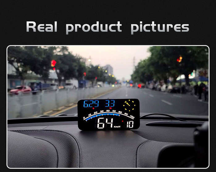 G10 GPS Head-Up Display  Speed, Satellite Data, Compass &amp; Driving Metrics with Overspeed A...