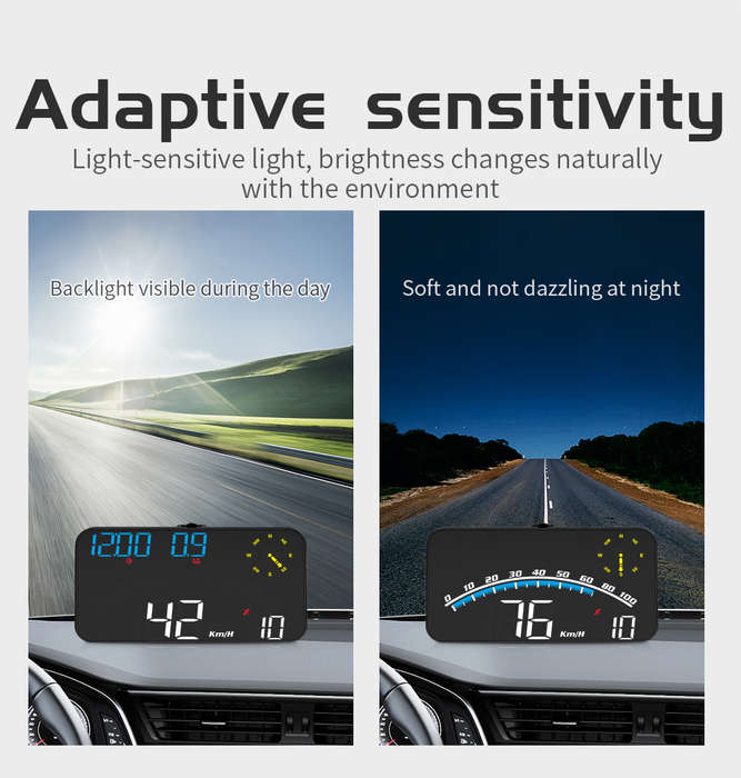 G10 GPS Head-Up Display  Speed, Satellite Data, Compass &amp; Driving Metrics with Overspeed A...