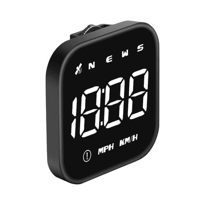 G4S White GPS Head-Up Display  Compact Digital Speedometer with Compass &amp; Safety Alerts