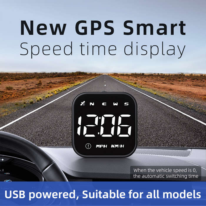 G4S White GPS Head-Up Display  Compact Digital Speedometer with Compass &amp; Safety Alerts