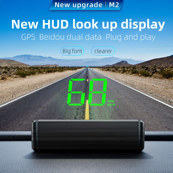 M2 Green GPS Head-Up Display  GPS Dual System with Auto Brightness &amp; Hood