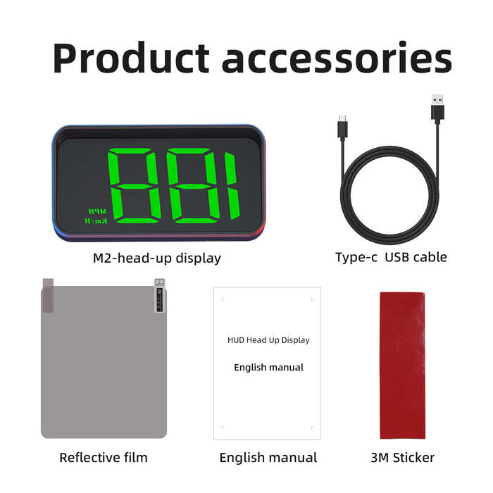 M2 Green GPS Head-Up Display  GPS Dual System with Auto Brightness &amp; Hood