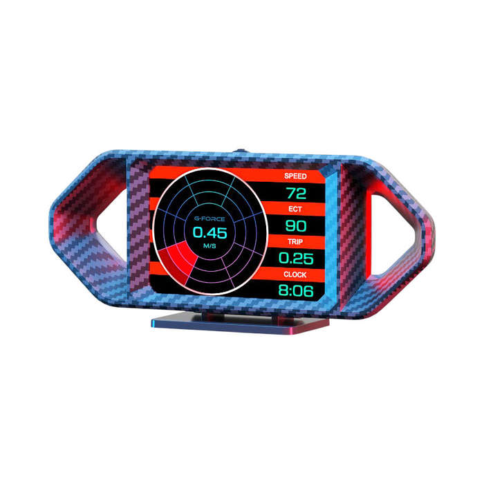 P26 OBD2 Head-Up Display With Carbon Fiber Design  Driving Score, Alarms &amp; Full Vehicle Data