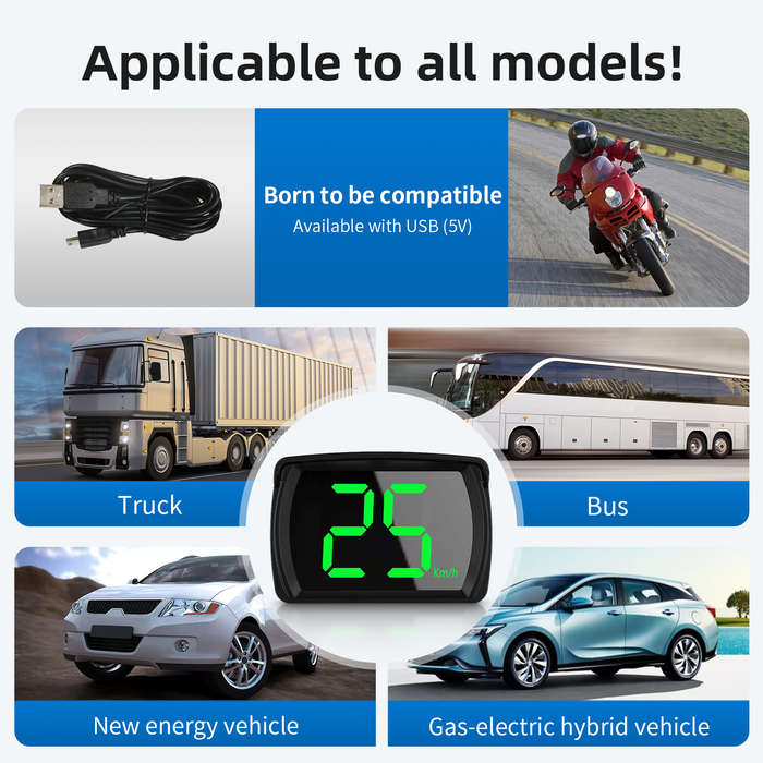Y03 GPS Head-Up Display HUD  Plug &amp; Play Car Speedometer
