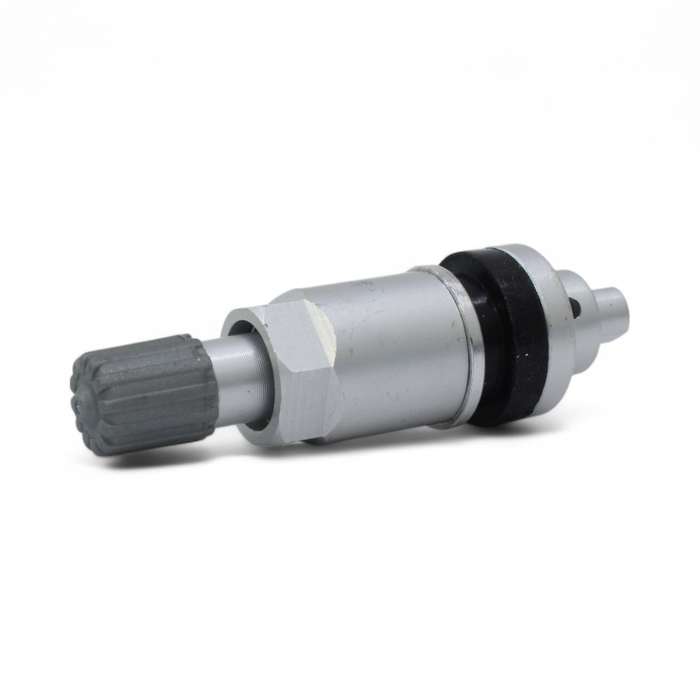 Replacement Tyre Pressure Sensor Valve - TPMS-04 - Silver Screw Type, Universal Use