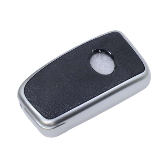 TPU &amp; Leather Finish Key Cover For Lexus - Design 1 - Silver (XEA-KCLE1S)