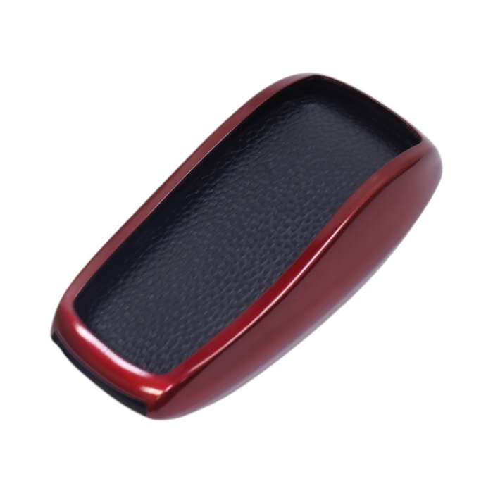 TPU &amp; Leather Finish Key Cover For Mercedes-Benz - Design 2 - Red (XEA-KCMC2R)