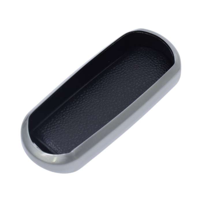 TPU &amp; Leather Finish Key Cover For Mazda - Design 1 - Silver (XEA-KCMZ1S)