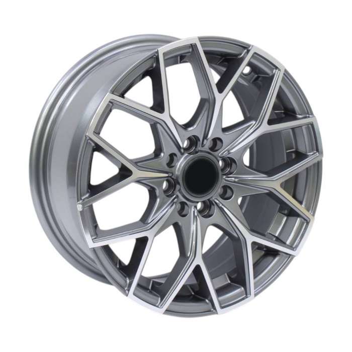 15" SPW-670 4/100 &amp; 4/108 Gunmetal Machine Face Alloy Wheels