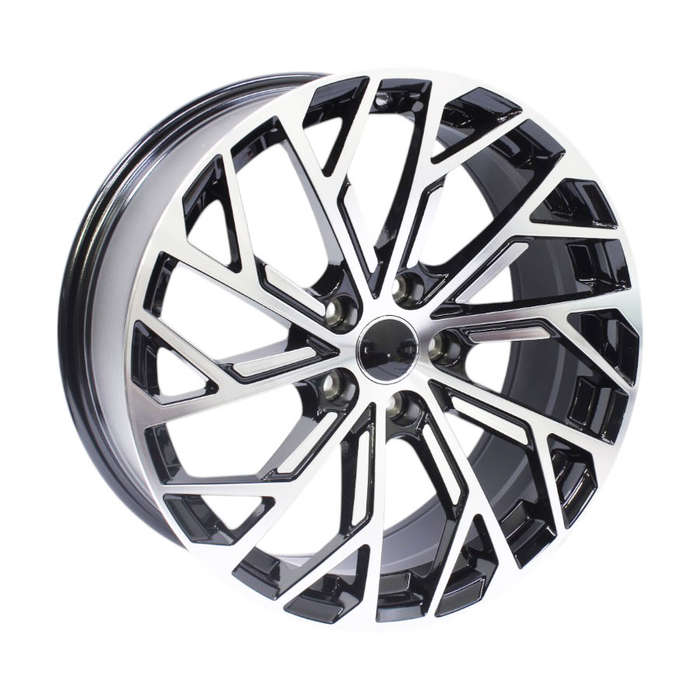 18" M8125 5/112 Black Machined Face Alloy Wheels