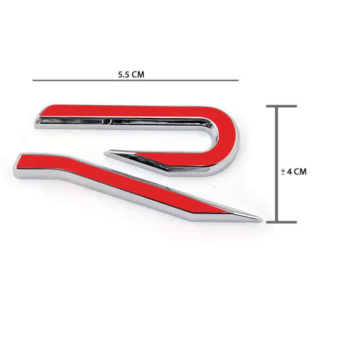 VW Mk8 R Silver &amp; Red Badge