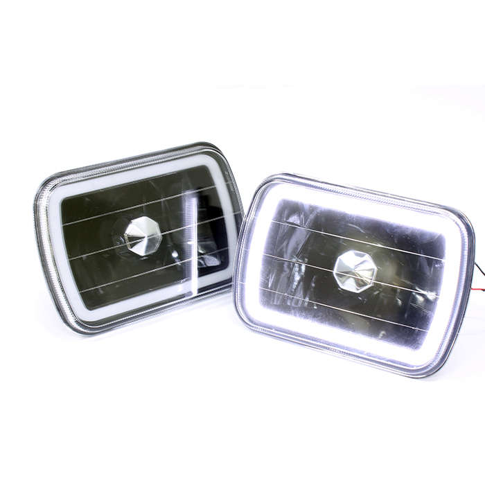Crystal Black LED Angel Eye Headlight for Nissan 1400 (pair)
