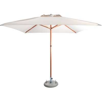 Cape Umbrellas Tokai Patio 2.5m Wooden Classic Line Umbrella (Ecru) (Square)
