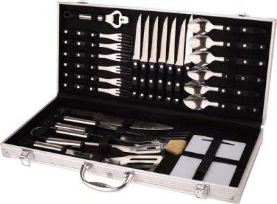 Oztrail Stainless Steel Cutlery & BBQ Set (26 Piece)