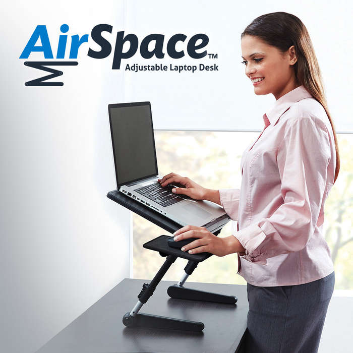 Stand and Sit with an Adjustable Laptop Desk
