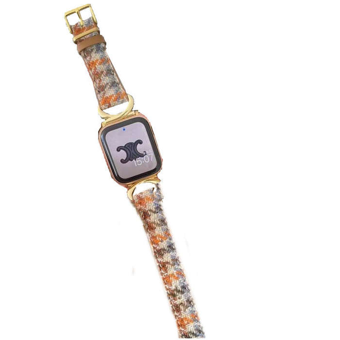 Fabulously Fit plaid leather replacement strap for Apple Watch 42/44/45/49mm