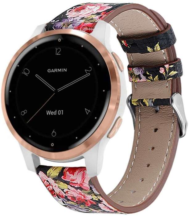 Garmin Vivoactive 3 black floral strap