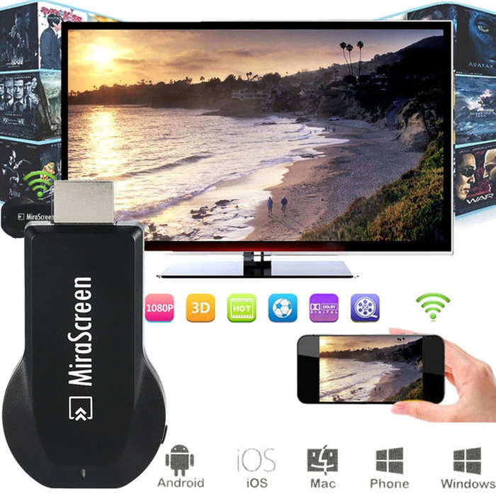 MiraScreen TV Stick 1080P HDMI Dongle Wireless Receiver DLNA Airplay Miracast For Chromecast Appl...