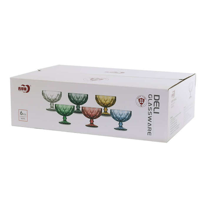 Trent Coloured Glass Dessert Bowls - Set of 6