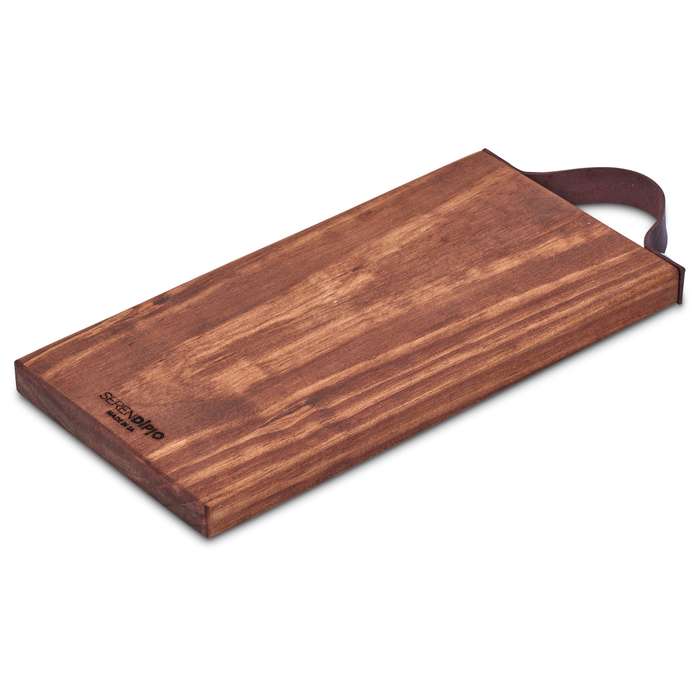 Serendipio Tea Time Wooden Tray with Leather Strap