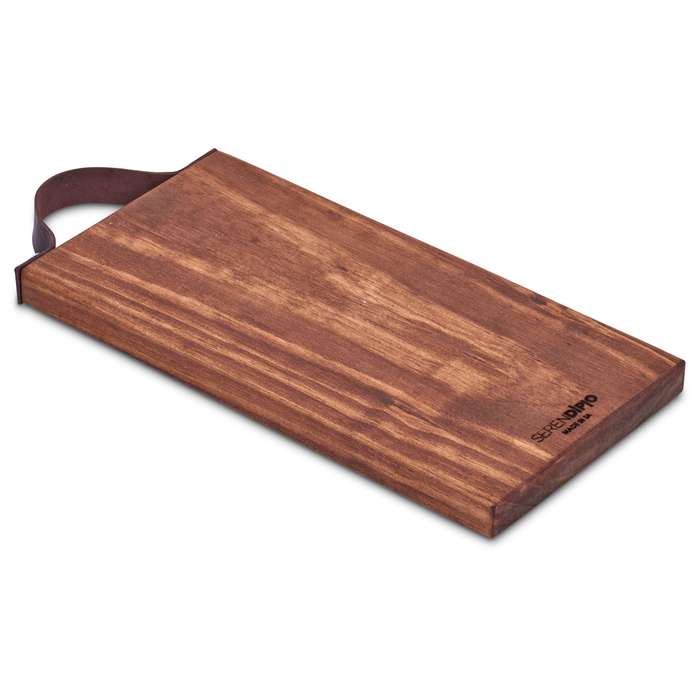 Serendipio Tea Time Wooden Tray with Leather Strap