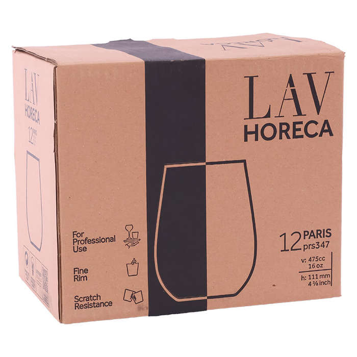 LAV Stemless Glass 360ml - Set of 12