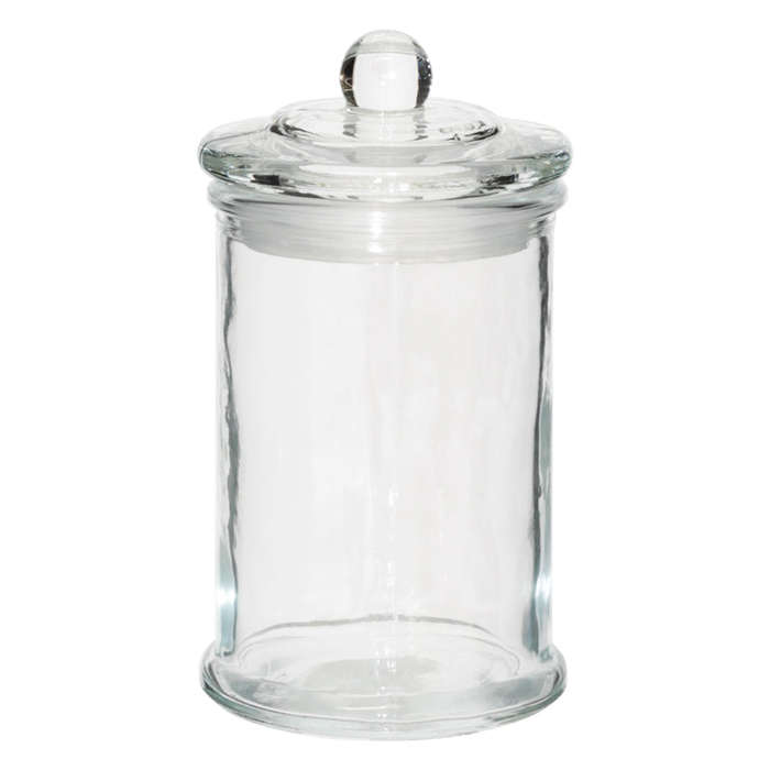 Neptune Glass Small Jar with Lid - Pack of 2