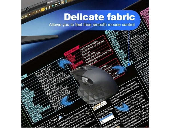 Excel Cheat Sheet Desk Mat / Mousepad XL