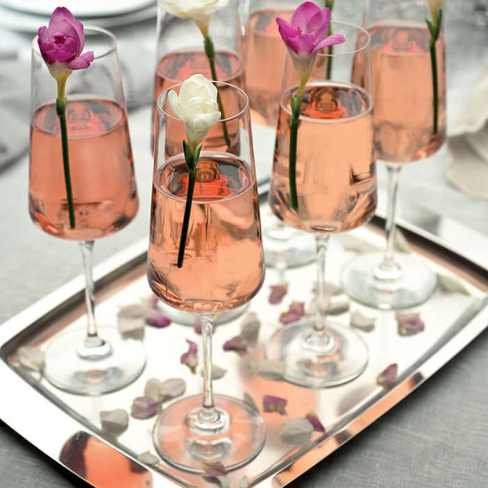 Aria Luxion Crystal Champagne Flute Glass - Set of 6