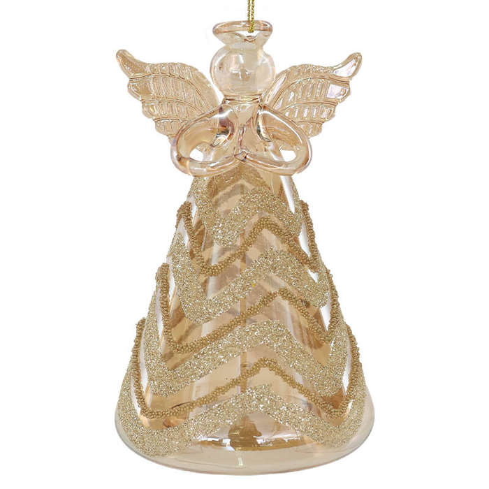 Crystal Angel Christmas Ornament with LED Light