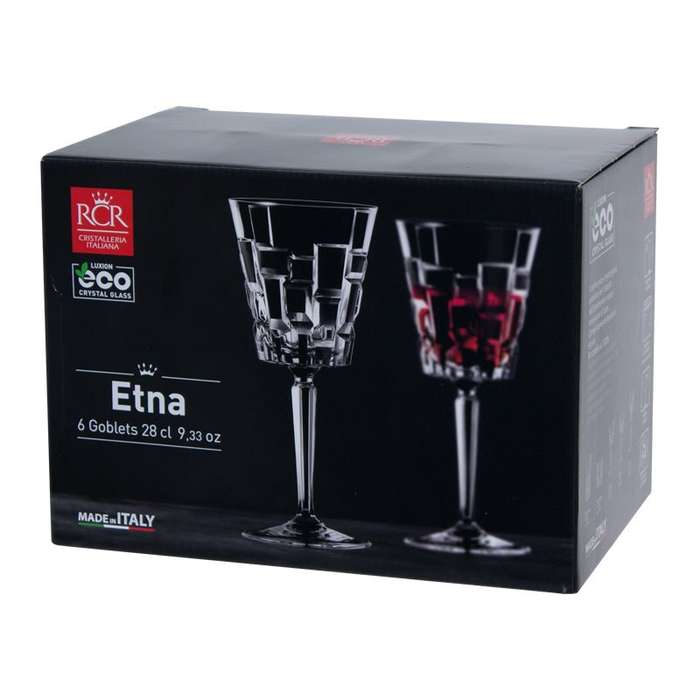 Etna Wine Crystal Glasses - Set of 6