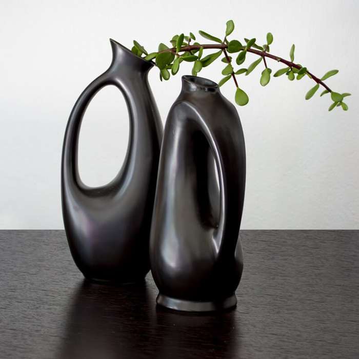 Kuro Handled Vase - Black