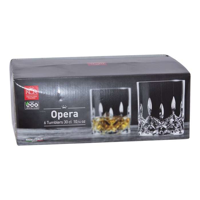 Luxion Crystal Opera Executive Whisky Glasses 300ml - Set of 6