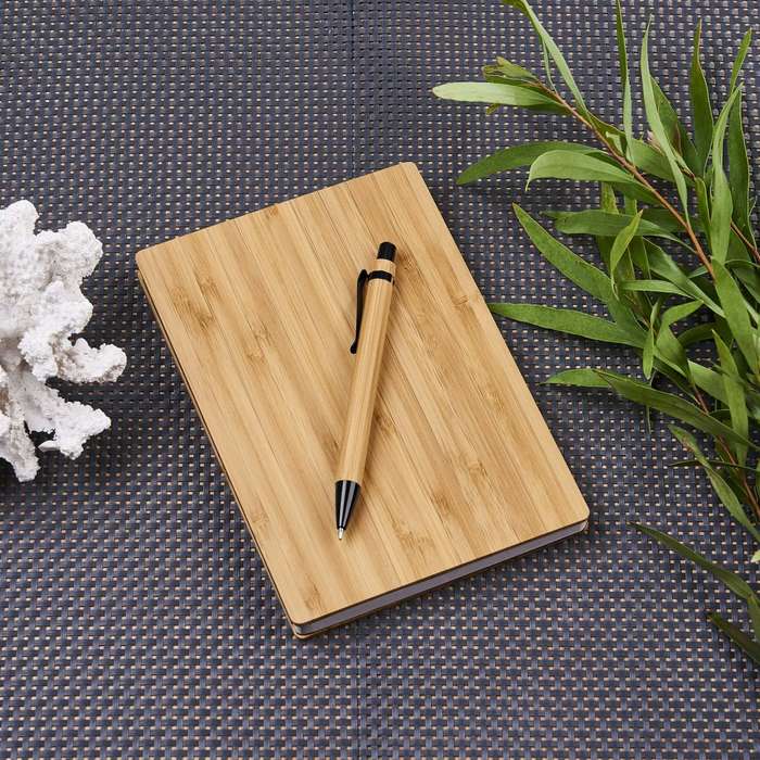 Okiyo Yahari Bamboo A5 Notebook & Pen Set