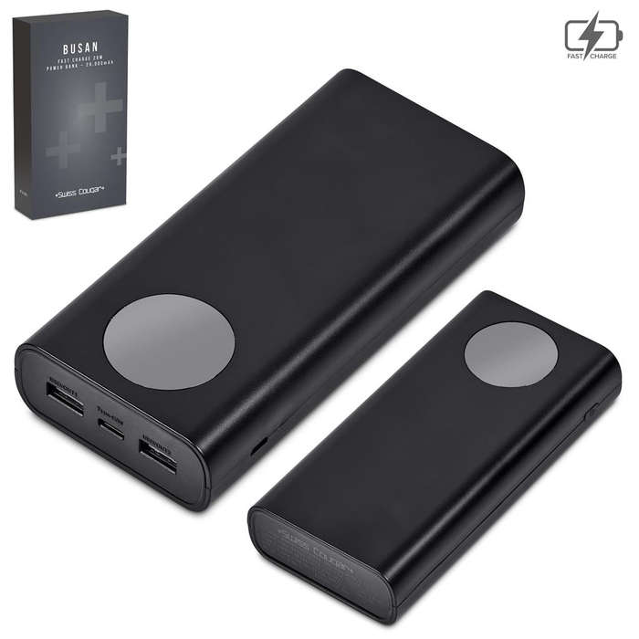 Swiss Cougar Busan Fast Charge 20W Power Bank - 20,000mAh