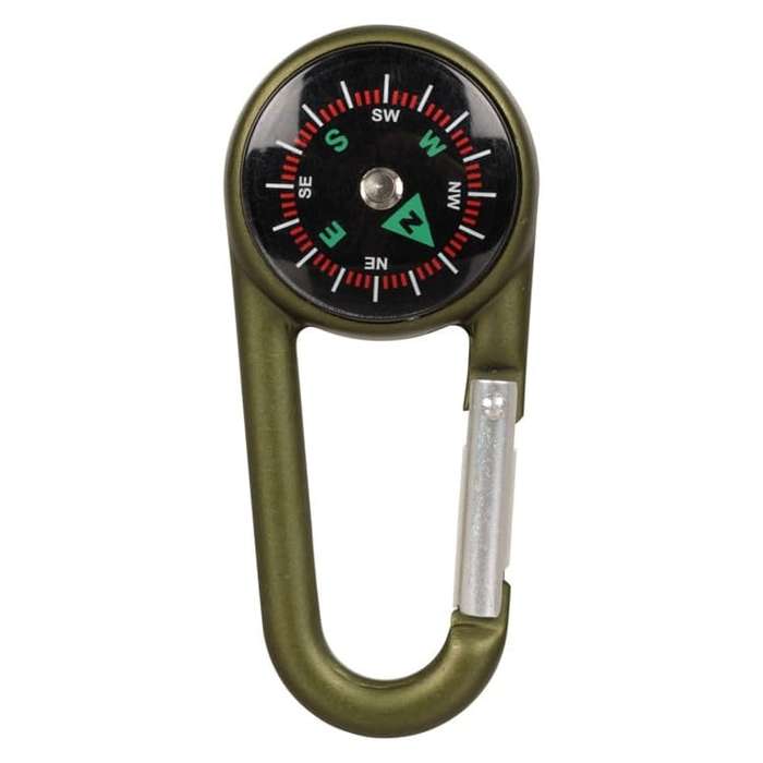 3 in 1 Thermometer Carabiner Mini Compass