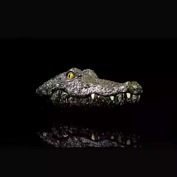 RC Boats Ship Novelty Toys Simulation Crocodile Head 2.4G Remote Control Funny Alligator Kids Chi...