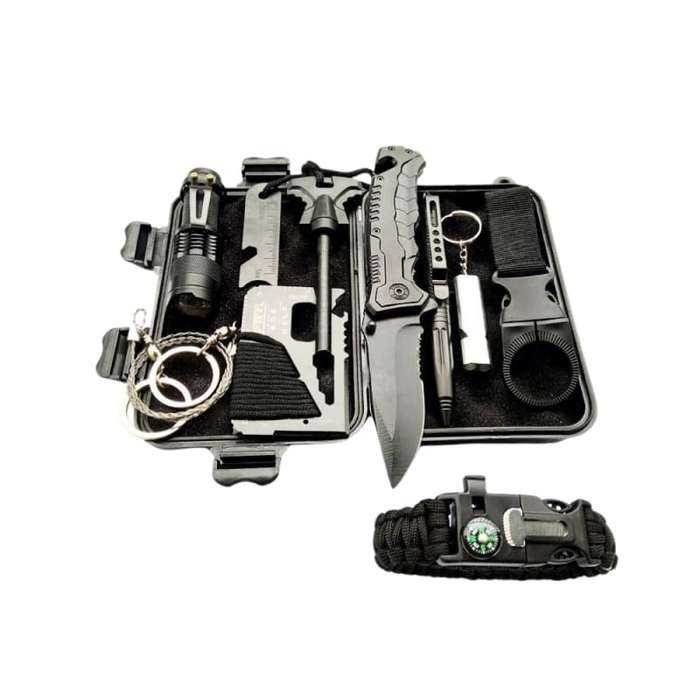 10 Piece Survival Kit (Black)