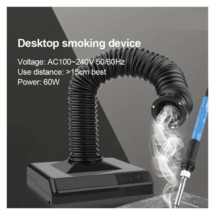 Professional Soldering Fume Extractor  High-Performance Desktop Smoke Remover