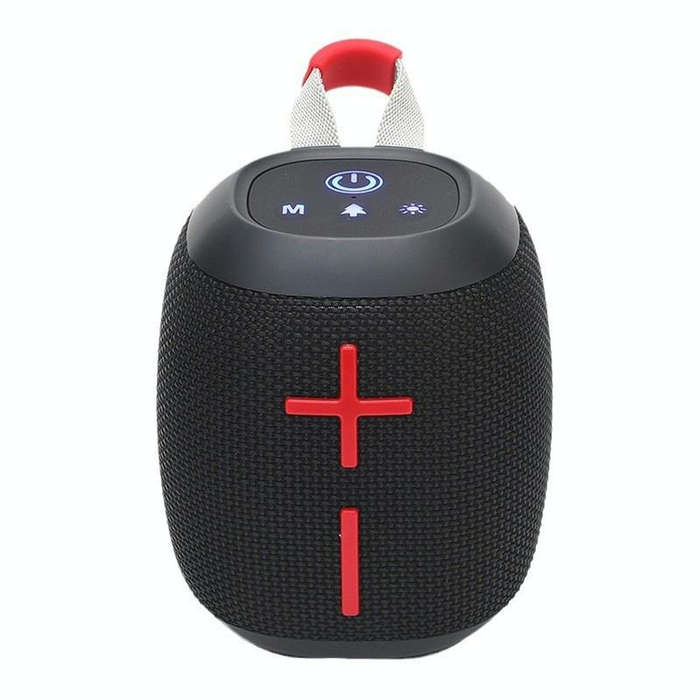 Bass Woofer Active Hifi IPX5 Waterproof Fabric Wireless Bluetooth Speaker(Black)
