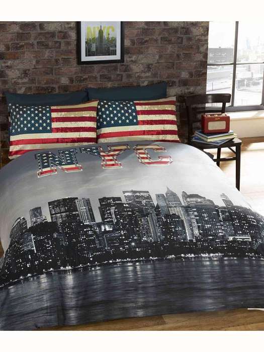 New York Skyline Duvet - USA  Bedding - Double