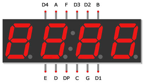 4 Digit 7 Segment Display Pin Out