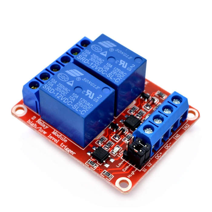 Relay Switch Control Component Electronic Component Card 2 Channel (12V Coil or 5V Coil) | Electr...