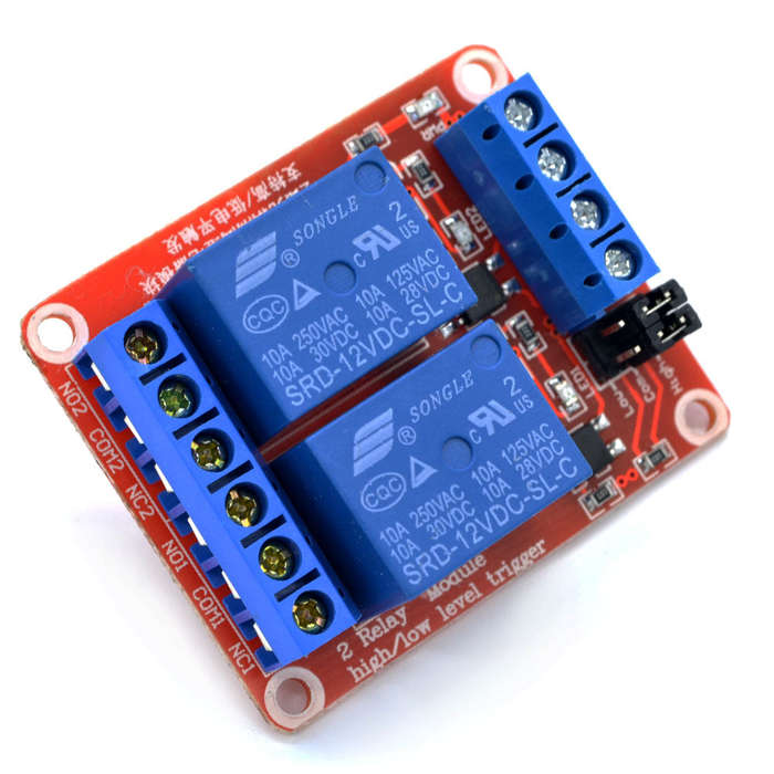 Relay Switch Control Component Electronic Component Card 2 Channel (12V Coil or 5V Coil) | Electr...