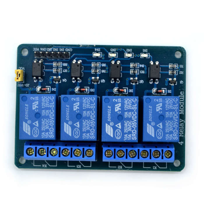 Relay Switch Control Component Electronic Component Card 4 Channel (5V Coil) | Electronics Component